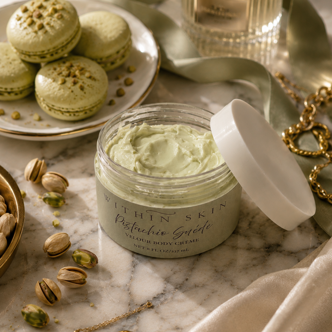 Pistachio Suede Velour Body Créme